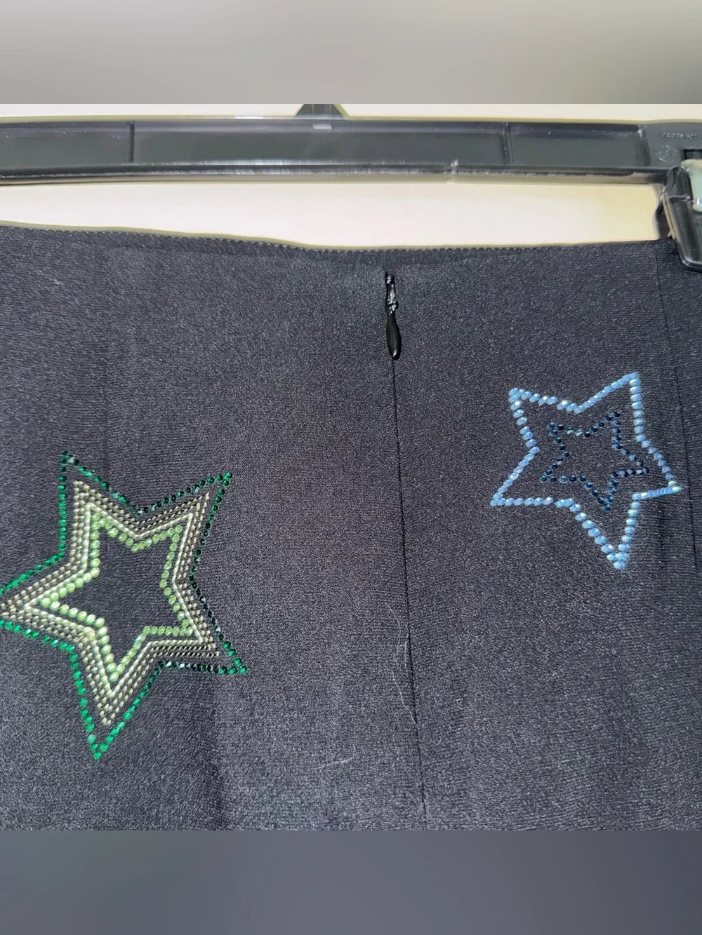 CINQ A SEPT Black Doris Star Embellished Rinestone Mini Skirt Size 6